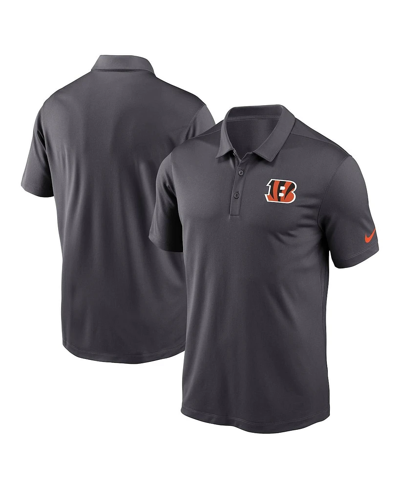 Nike Men's Anthracite Cincinnati Bengals Franchise Performance Polo Shirt