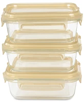 Sedona Kitchen 3-Pack Rectangular Glass Food Storage Container Set