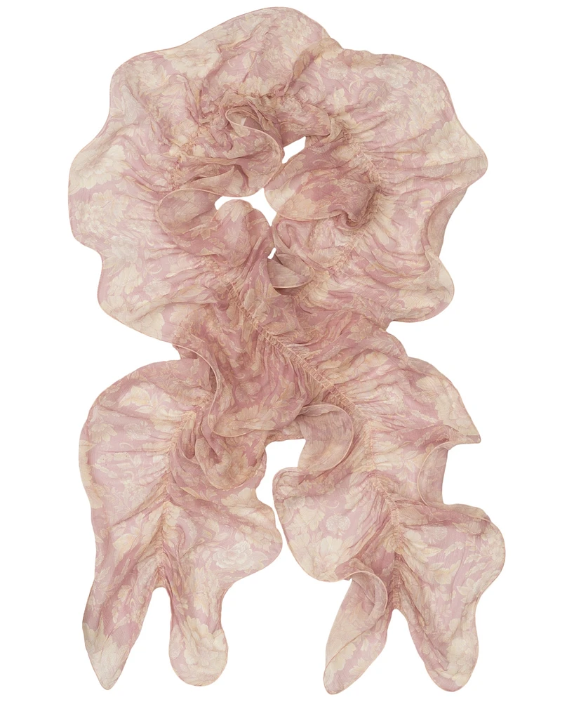 Lauren Ralph Lauren Floral Boa Ruffle Scarf