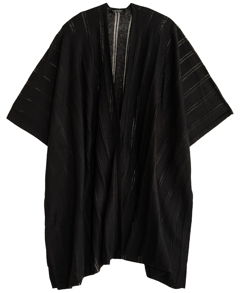 Lauren Ralph Sheer Stripe Ruana