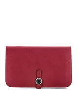 Pre-Owned Hermes Dogon Duo Combined Wallet Leather