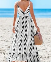 Cupshe Women's Seaside Bound Boho Maxi Beach Dress