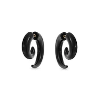 Bling Jewelry Round Swirl Spiral Tribal Fake Faux Ear Plug Taper Earrings Acrylic Resin Steel