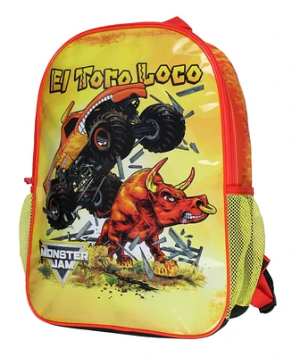 Monster Jam Backpack El Toro Loco Truck School Book Bag