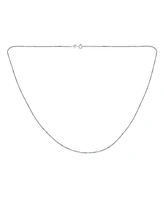 Bling Jewelry Thin Basic Simple 019 Gauge .925 Sterling Silver Box Chain Necklace