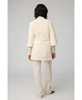 Soia & Kyo Women's Mariah Semi-Fitted Wool Blend Sherpa With Belt