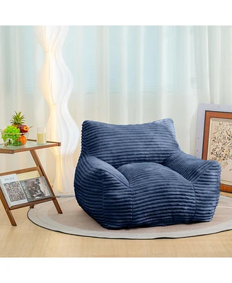 Oversized Bean Bag Chair for Adults with Armrests Soft Corduroy Floor Sofa Lounge Seat Living Room Bedroom Dorm Reading and Gaming -The Pop Home
