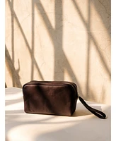 Able Avery Dopp Kit Bag, Chocolate Brown