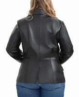 Bgsd Plus Ruth Leather Blazer Jacket