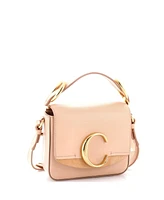 Pre-Owned Chloe Mini C Flap Bag Leather