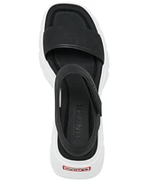 Hunter Women's Abel Square Toe Wedge Casual Sandals from Finish Line