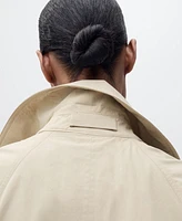 Mango Women's Belted Cotton Trench Coat