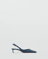 Mango Women's High-Heeled Denim Shoes
