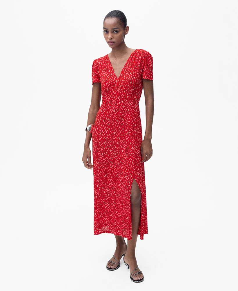 Mango Women's Midi Floral Dress