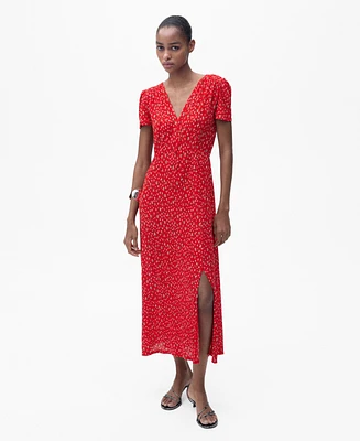 Mango Women's Midi Floral Dress