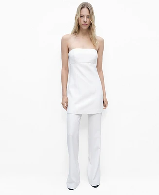 Mango Women's Combined Strapless Jumpsuit