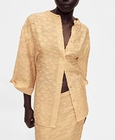 Mango Women's Textured Oversize Shirt