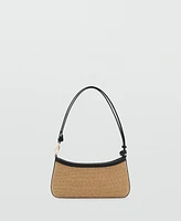 Mango Women's Natural Fiber Shoulder Bag