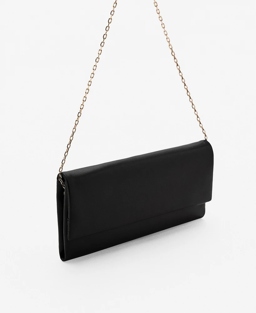 Mango Women's Flap Leather Bag