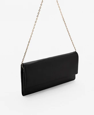 Mango Women's Flap Leather Bag