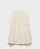 Mango Women's Textured Flared Skirt