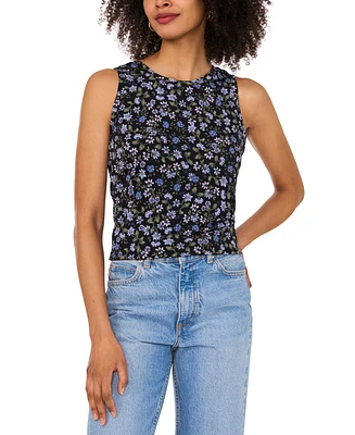 Vince Camuto Women's Printed Keyhole-Back Top