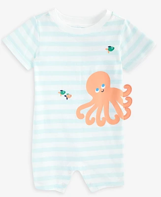 First Impressions Baby Boys Octopus Graphic Striped Sunsuit, Exclusively at Macy's