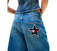 Tommy Girl Women's Wide-Leg Denim Shorts