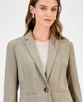 Kasper Women's One Button Notched Collar Blazer