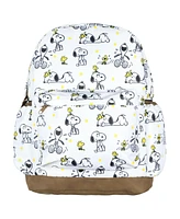 Peanuts Backpack Snoopy and Woodstock All-Over Tossed Print School Book Bag