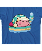 Kirby Boys Main Character Sleeping Royal Blue T-shirt-xl