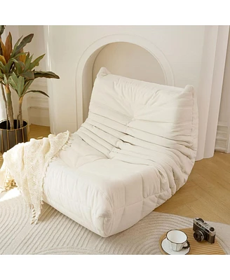 Floor Bean Bag Chair for Adults with Memory Foam Support Armless Lounger Sofa for Home Office Apartment or Gaming Room-The Pop Home