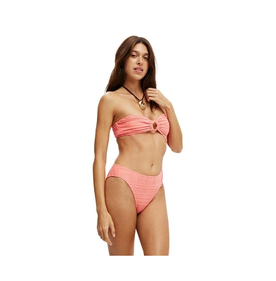 Cotton On Women's Ring Bandeau One Piece Brazilian
