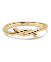 Devata Love Knot Ring in 14K Gold, Size 8, approx. 2.5 grams