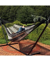 Handwoven Xxl Thick Cord Mayan Double Hammock for Outside