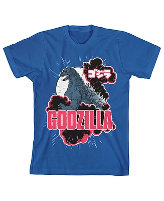 Godzilla Boys Classic Youth Royal Blue Graphic Tee-xl