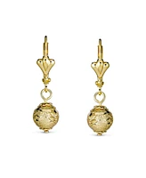 Bling Jewelry Set of 2 Elegant Drop Ball Earrings Gold Plated Lightweight 6MM & 10MM