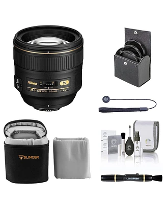 Nikon 85mm f/1.4G If Af-s Nikkor Lens, Bundle with ProOptic 77mm Filter Kit, Lens Case, Lens Cleaner, Cleaning Kit, Lens Cap Tether