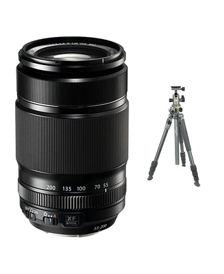 Fujifilm Xf 55-200mm f/3.5-4.8 R Lm Ois Lens with Alta Pro 2+ 264AB 4-Section Aluminum Tripod