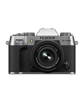 Fujifilm X-T50 Mirrorless Camera, Silver with Xc 15-45mm f/3.5-5.6 Ois Pz Lens, Bundle with 64GB Sdxc Memory Card, Alpine 120 Shoulder Bag