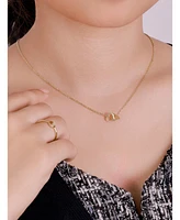 Devata Couple Hearts Necklace in 14K Gold, 16 in adj to 18 in, approx. 3.8 grams