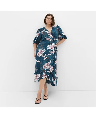 City Chic Plus Bea Floral Dress