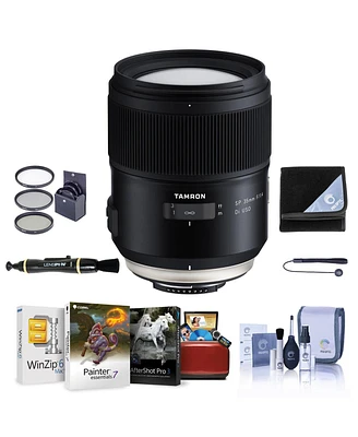 Tamron Sp 35mm f/1.4 Di Usd Lens for Canon Ef, Bundle with ProOptic 72mm Filter Kit, Lens Wrap, Lens Cleaner, Lens Cap Tether, Cleaning Kit, Mac Softw