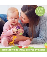 Sperric Baby Teether Toys for Babies 0-6 Months, Newborn Infant Baby Teethers Freezer Safe Silicone Baby Teether Toys, Frozen Teething Toys for Babies