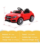 Tobbi 6 Volt Kids Electric Battery Powered Ride On Toy Mercedes Benz Car, Red
