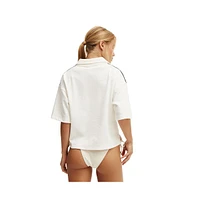 Cotton On Women's Rib Beach Polo Top