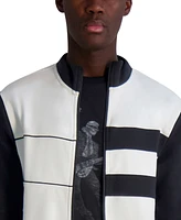 Karl Lagerfeld Paris Men's Stripe Colorblocked Bomber Jacket