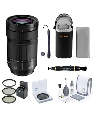 Panasonic Lumix S 70-300mm f/4.5-5.6 Lens for L Mount, Bundle with ProOptic 77mm Filter Kit, Lens Pouch, Lens Cleaner, Cleaning Kit, Lens Cap Tether