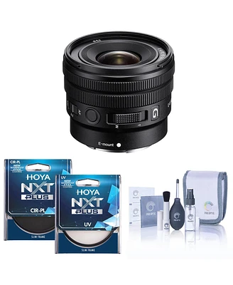 Sony E 10-20mm f/4 Pz G Lens for Sony E, Bundle with Hoya 62mm Cpl+Uv Filter Kit, Cleaning Kit