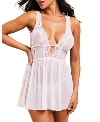 Adore Me Women's Adalee Babydoll & G-String Set Lingerie